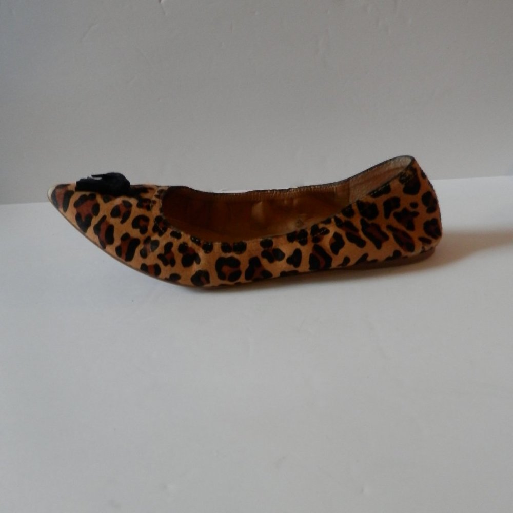 J.Crew Calf Hair Cheetah Print Ballerina Flats - Picture 8 of 12